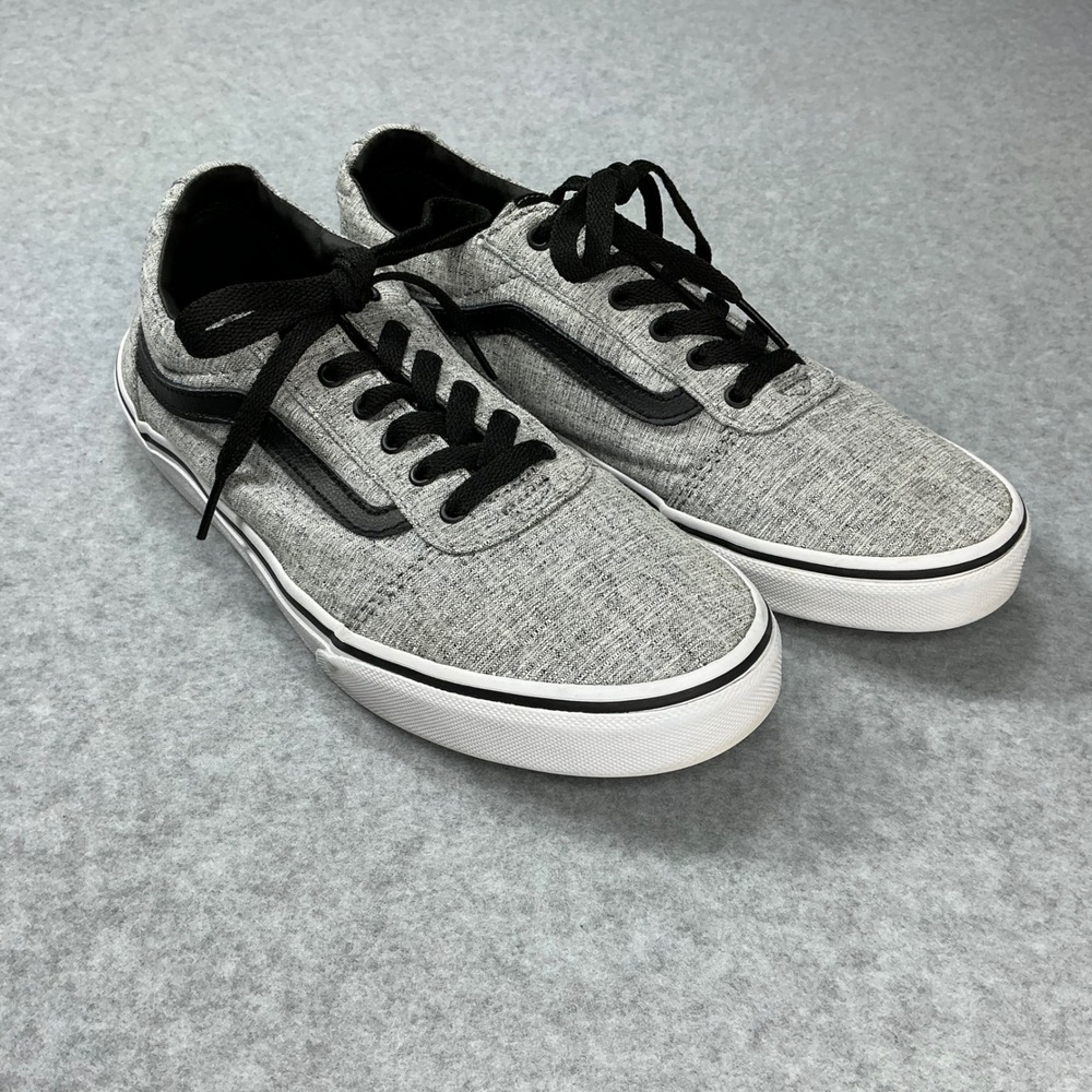 Vans Ward Low Top Gray Heather Textile Skate Shoes Youth 6.5 Mens 6.5 Women 8